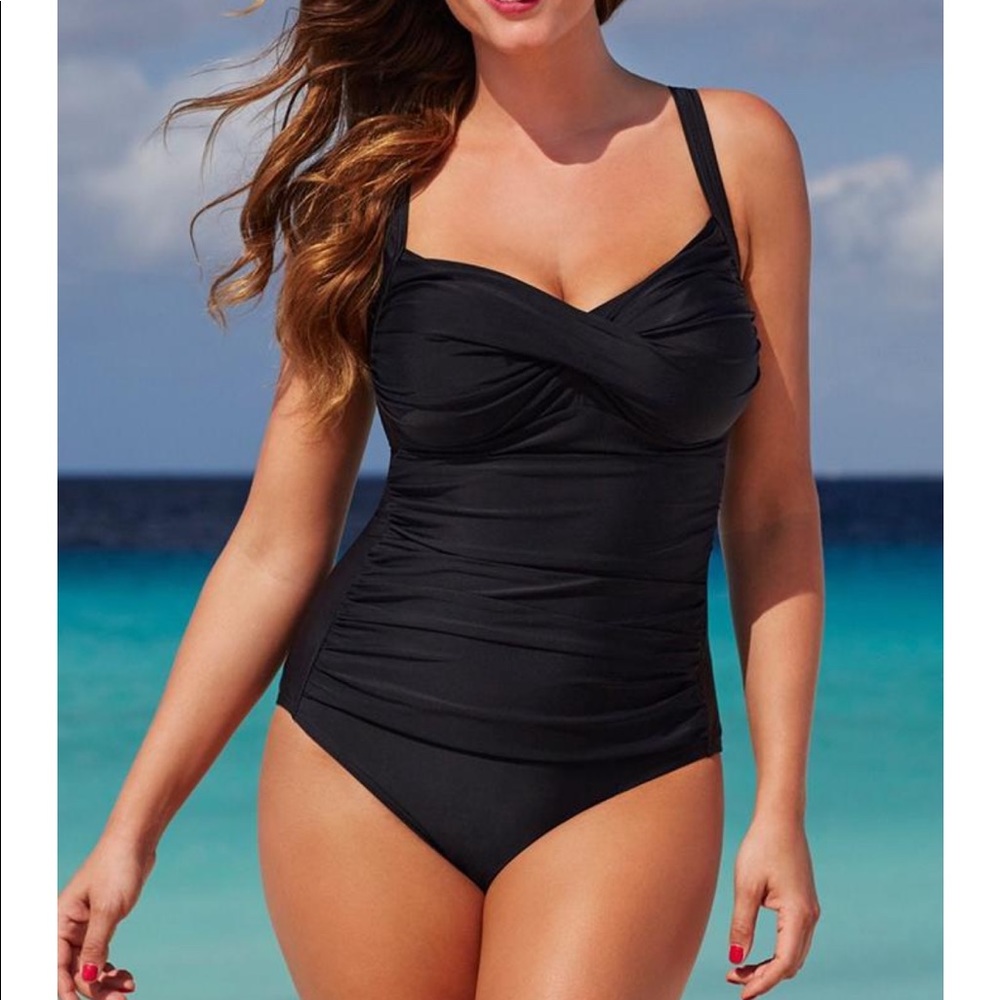 Black swimsuit bathing suit